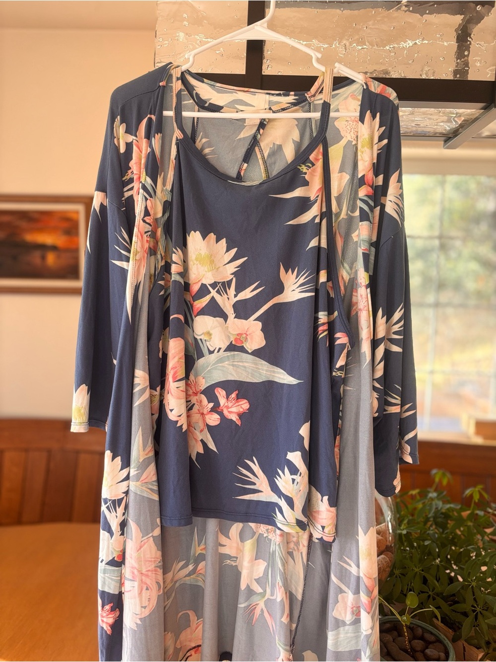 Flora by Flora Nikrooz Phoebe Wrap Robe, Kimono style with matching top - Picture 8 of 11